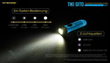 NITECORE - TIKI GTID - GLOW IN THE DARK - BLUE